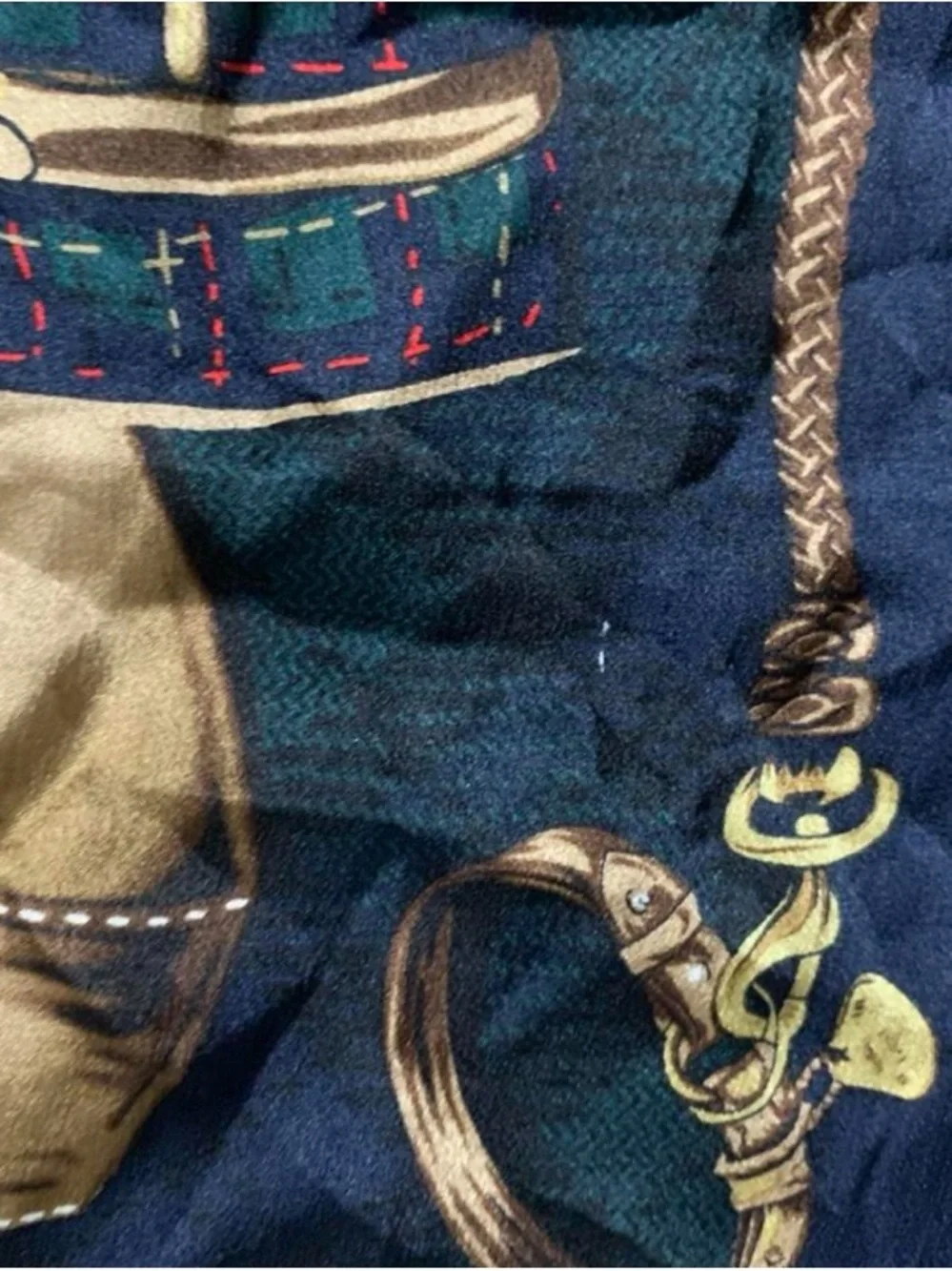 ✨ Vintage Pendleton 100% Silk Equestrian & Scottie Dog Square Scarf ✨
